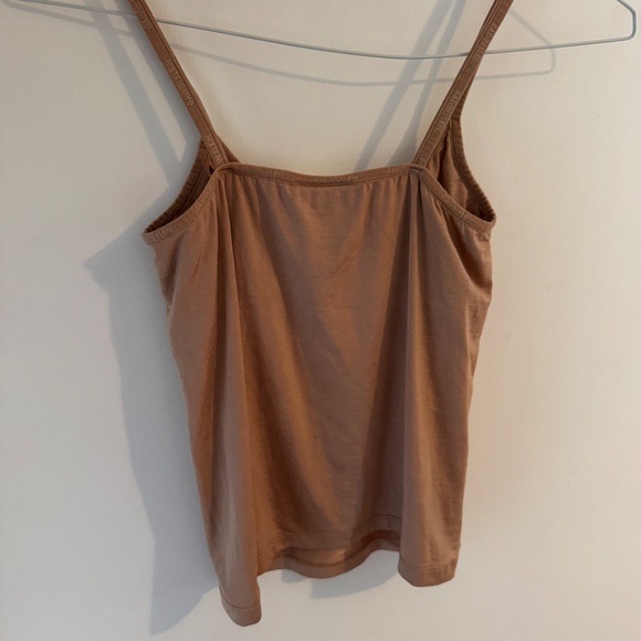 Calvin Klein Y2K 2000s tank top slip lined bra camisole shirt, size S small nude - Picture 6 of 9